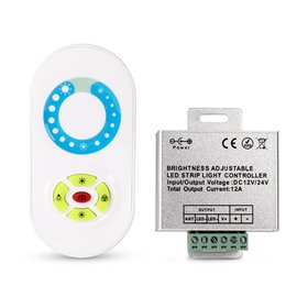 Avide LED Strip 12-24V 144W Dimmer 5 Keys RF Remote and Controller