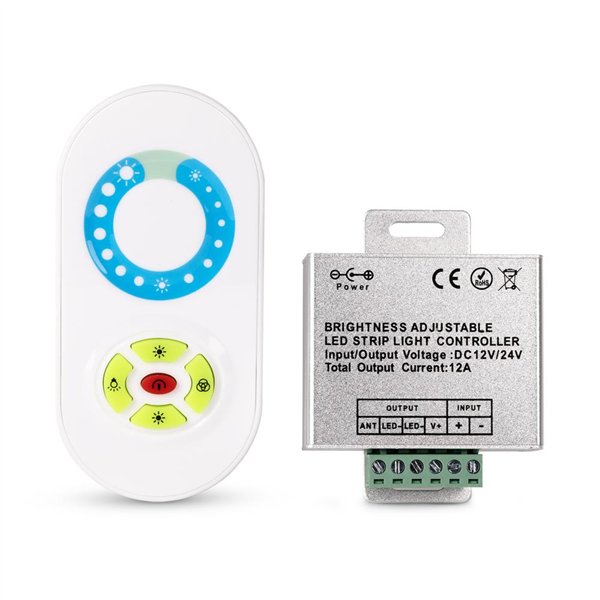 Avide LED Juosta 12-24V 144W Šviesos Reguliatorius 5 Klavišai RF Nuotolinio Valdymo Ir Valdiklis