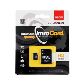 Imro atminties kortelė 16 GB microSDHC cl. 10 UHS-I + adapteris