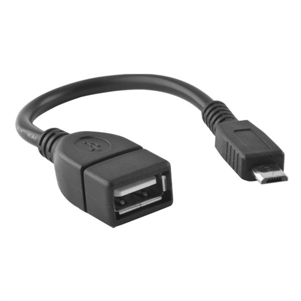 Forever adapteris USB - microUSB, melns