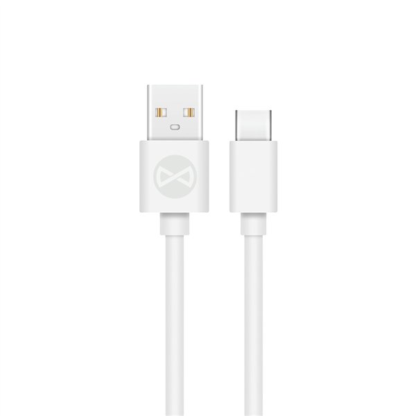 Forever laidas USB - USB-C 1,0 m 2A baltas