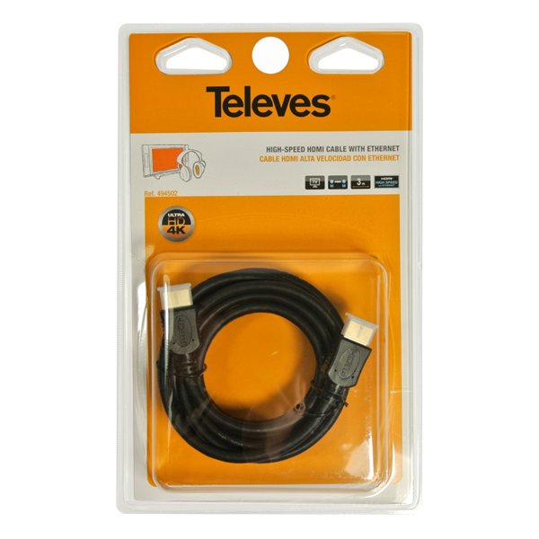 Кабель HDMI-HDMI 3м блистер Televes [494502]