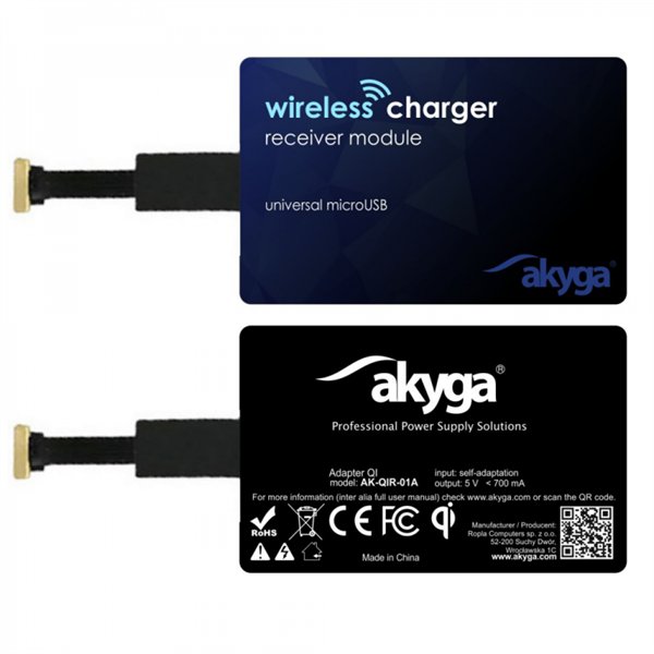 AKYGA adapteris QI AK-QIR-01A microUSB