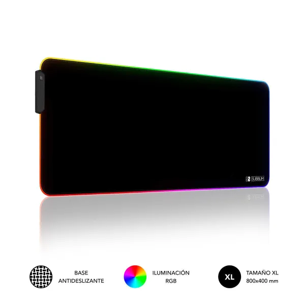 Mouse Mat Subblim SUBMP-02RGB01 Black Multicolour