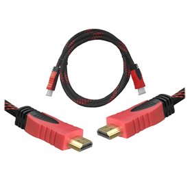 Kabelis HDMI-HDMI 1,5&nbsp;m sarkans v1.4 blist.