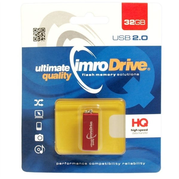Imro USB atmintinė 32 GB, USB 2.0, raudona