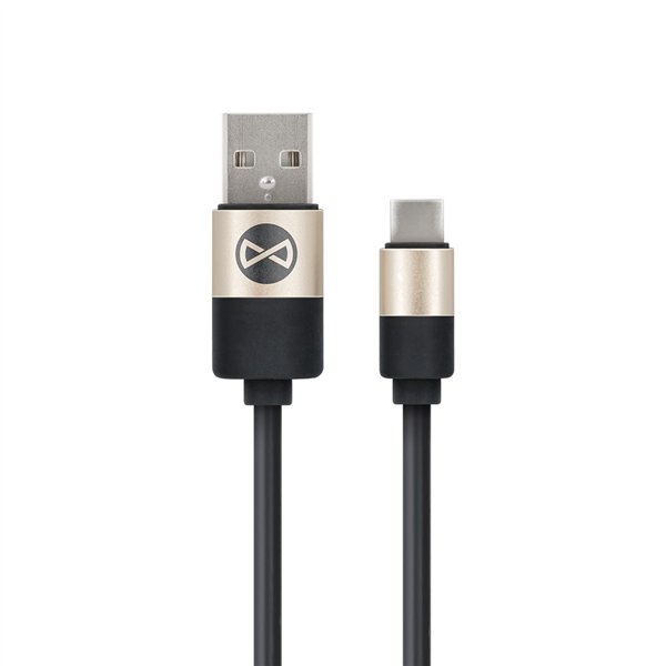 Forever Modern kabelis USB - USB-C 1,0 m 2A melns