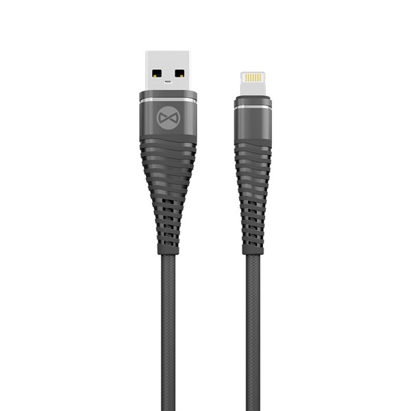 Forever Shark kabelis USB - Lightning 1,0 m 2A melns
