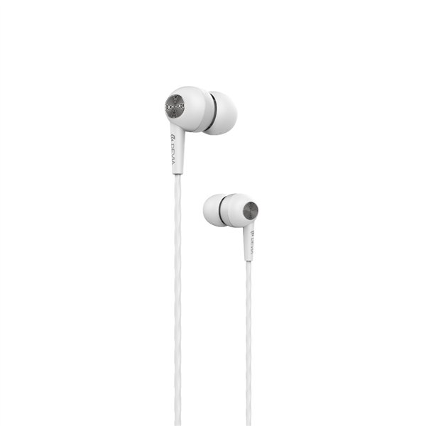 Devia wired earphones Kintone jack 3,5mm white