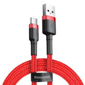 Baseus kabelis Cafule USB - USB-C 1,0 m 3A raudonas