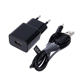 Maxlife MXTC-01 lādētājs 1x USB 1A melns + microUSB kabelis