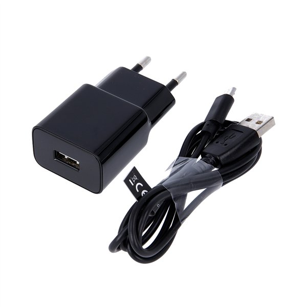 Maxlife MXTC-01 laturi 1x USB 2.1A musta + microUSB-kaapeli