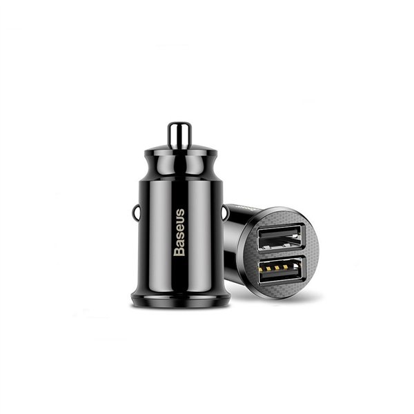 Baseus autolaturi Grain 2x USB 3,1A musta