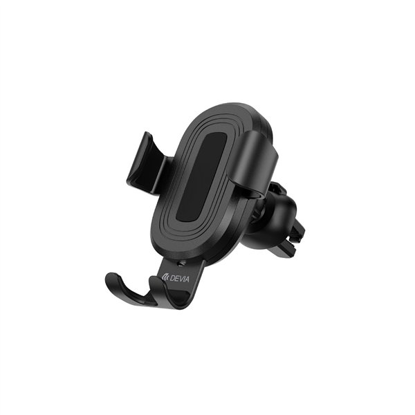 Devia automašīnas turētājs Gravity ar bezvadu induktīvo lādētāju, melns, 10W gaisa atvere