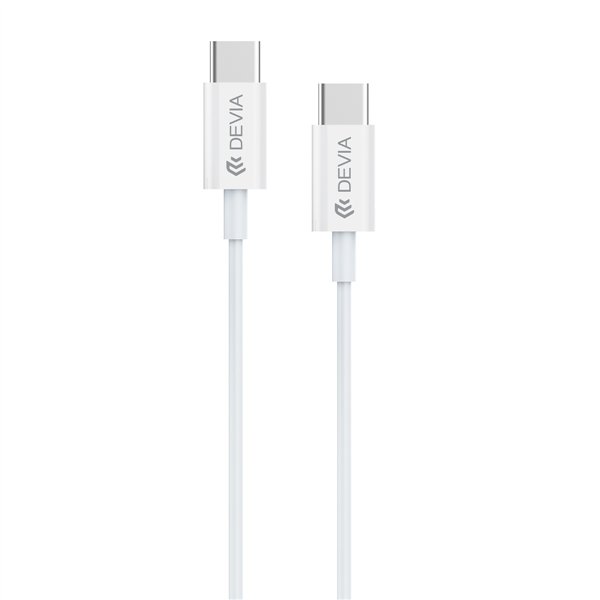 Кабель Devia Smart EC042 PD USB-C - USB-C 60W 3A белый