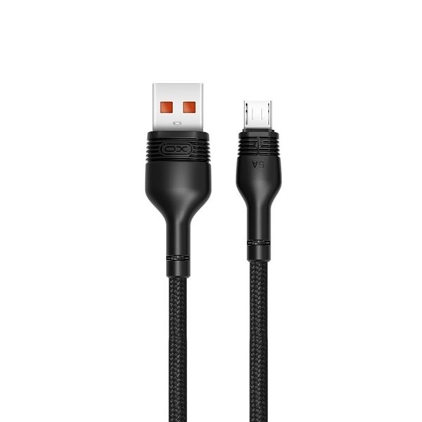 XO-kaapeli NB55 USB - microUSB 1,0 m 5A musta