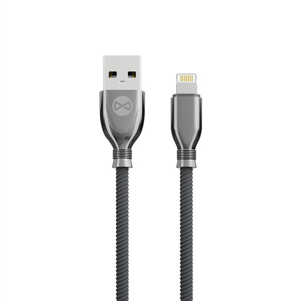Forever Tornado USB-kaapeli - Lightning 1,0 m 3A musta