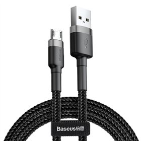 Baseus cable Cafule USB - microUSB 0,5 m 2,4A gray-black