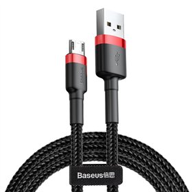 Baseus cable Cafule USB - microUSB 3,0 m 1,5A red-black