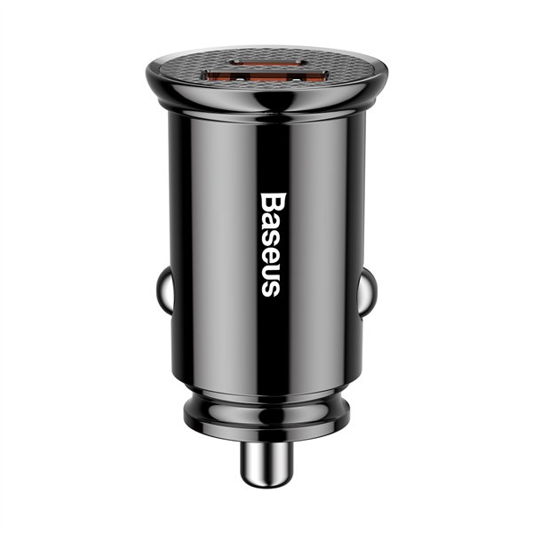 Baseus Circular Plastic QC 3.0 PD car charger 1x USB-C - USB port 30W black