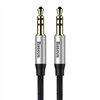 Baseus audio kabelis Yiven M30 ligzda 3,5 mm - ligzda 3,5 mm 1,0 m sudrabaini melns