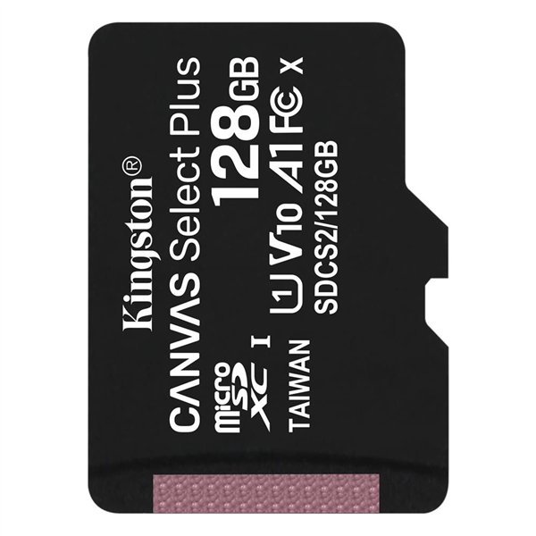 Kingston atminties kortelė 128GB microSDXC Canvas Select Plus cl. 10 UHS-I 100 MB/s