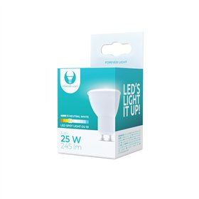 LED spuldze GU10 3W 230V 4500K 245lm Forever Light