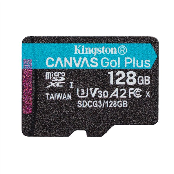 Kingston atmiņas karte 128GB microSDXC Canvas Go! Plus cl. 10 UHS-I 170 MB/s