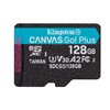 Kingston atmiņas karte 128GB microSDXC Canvas Go! Plus cl. 10 UHS-I 170 MB/s