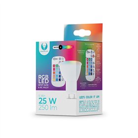 LED Bulb GU10 RGB + White 5W + RC Forever Light