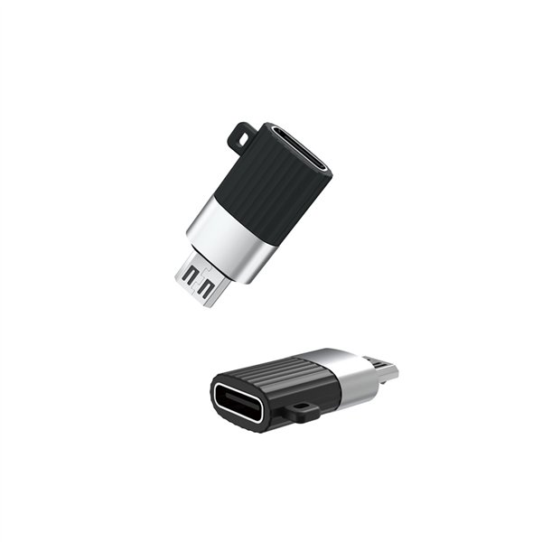 XO-sovitin NB149-C USB-C - microUSB, musta