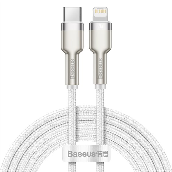 Baseus cable Cafule Metal PD USB-C - Lightning 2,0 m white 20W
