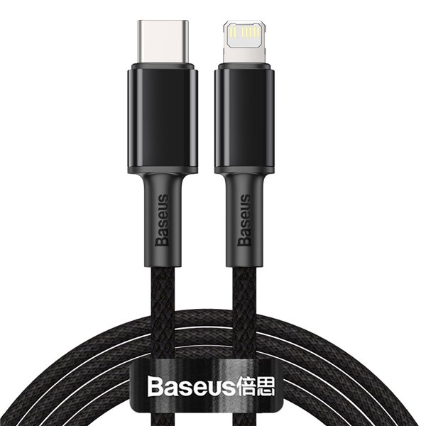 Baseus-kaapeli High Density PD USB-C - Lightning 2,0 m musta 20W