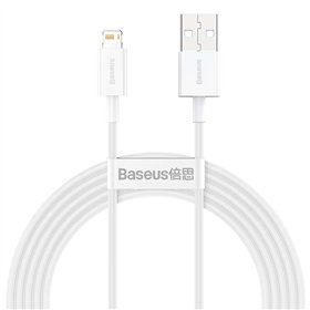„Baseus“ USB - „Lightning“ laidas „Superior“ 2,0 m, 2,4A, baltas