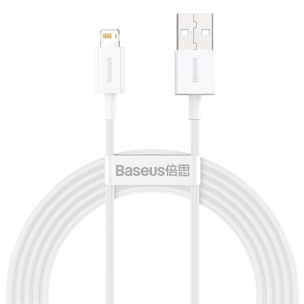 Кабель Baseus Superior USB - Lightning 2,0 м 2,4А белый