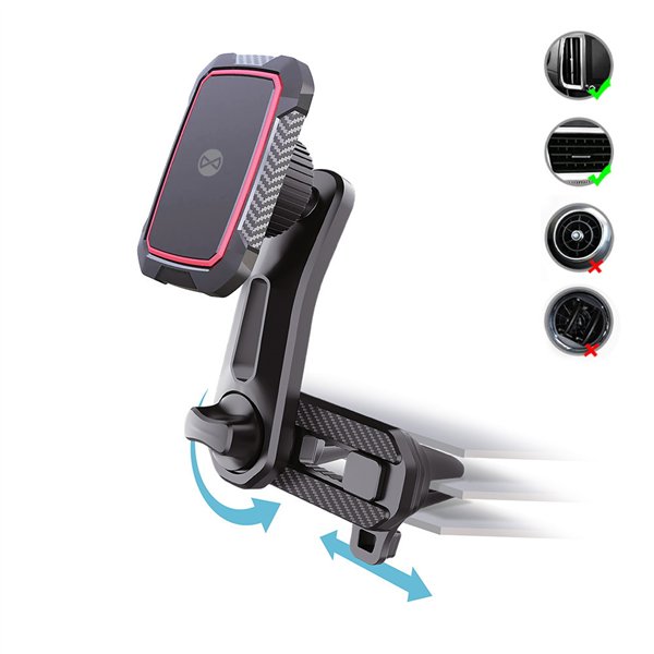 Автомобильный держатель Forever на вентиляционную решетку MH-250 Multipoint магнитный черный