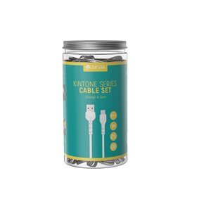 Devia cable Kintone V2 EC305 USB - USB-C 1,0 m 2,1A white set 30 pcs