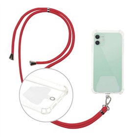 Universal neck strap for phones red