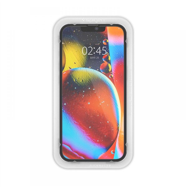 Закаленное стекло Spigen ALM GLASS FC, комплект из 2 шт. для iPhone 13 / 13 PRO / 14 / 16E 6,1", черное