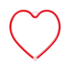 Неоновый светодиодный светильник HEART red Bat + USB FLNE07 Forever Light