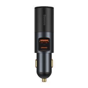 „Baseus“ automobilinis įkroviklis „Share Together PD 120W“, pilkas, 1x USB, 1x USB-C, su automobilio degiklio lizdu