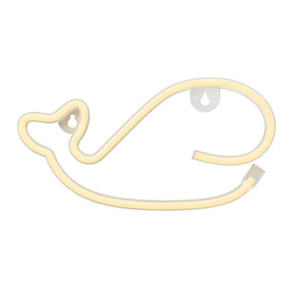 Neon LED-valo WHALE lämmin valkoinen Lepakko + USB FLNE09 Forever Light