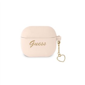 Guess case for Airpods 3 GUA3LSCHSP pink Silicone Heart Charm