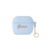 Чехол Gua для Airpods 3 GUA3LSCHSB, синий, силиконовый, с подвеской в виде сердца