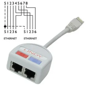 Adapteris UTP LINDY 34002 Pilka
