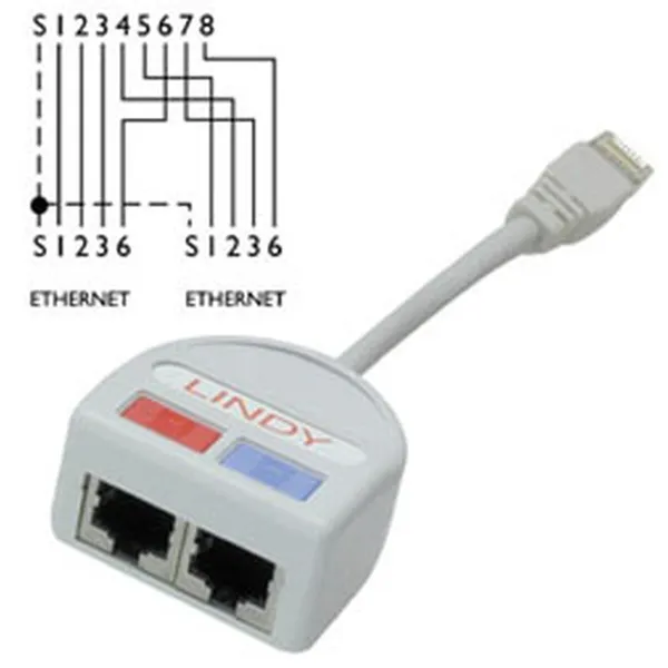 Adapteris UTP LINDY 34002 Pilka