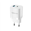 Forever TC-05-33AC GaN PD QC lādētājs 1x USB-C 1x USB 33W balts