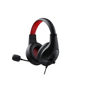 HAVIT vadu austiņas HV-H2116D uz ausīm ar mikrofonu, melnas-sarkanas