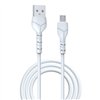USB cable Devia Kintone microUSB 1.0m white 5V 2.1A