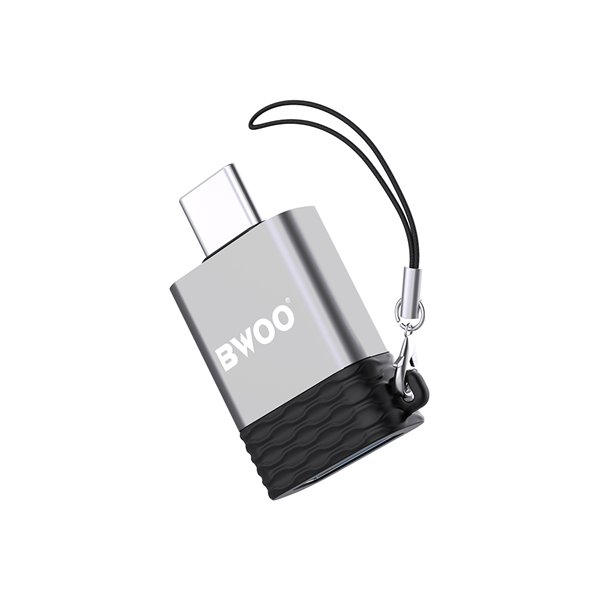 BWOO-sovitin USB - USB-C harmaa OTG BZ-35
